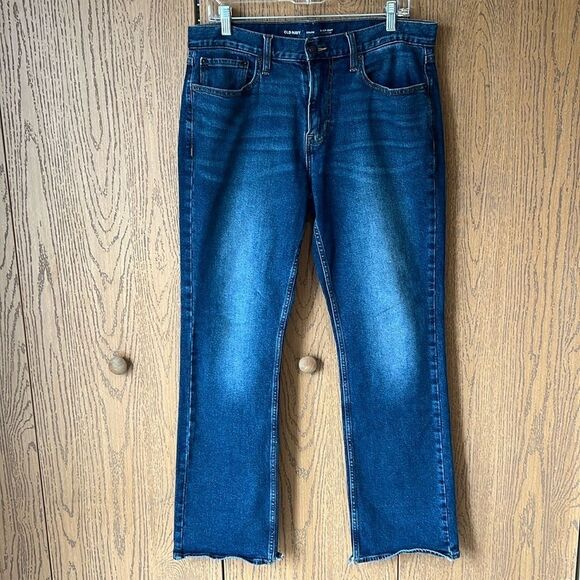 Old Navy Boot Cut Built In Flex Blue Jeans Size 33x32 - Picture 1 of 13